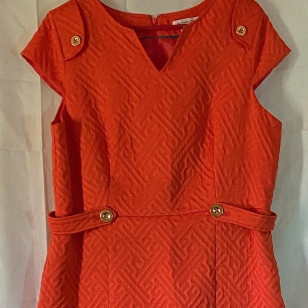 A beautiful Liz Claiborne orange dress size 18, Great for work, dinner parties.